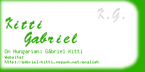 kitti gabriel business card